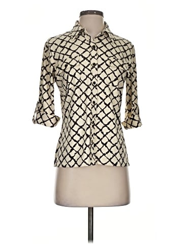 J. McLaughlin 3/4 Sleeve Button-Down Shirt (view 1)
