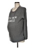 Isabel Maternity Gray Long Sleeve T-Shirt Size Med Maternity - photo 1