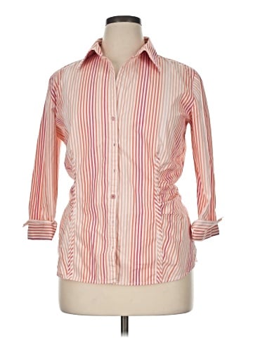 New York & Company 3/4 Sleeve Button-Down Shirt (view 1)