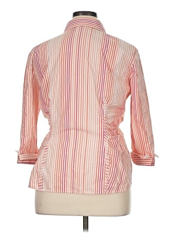 New York & Company 3/4 Sleeve Button-Down Shirt (view 2)