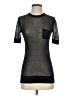 Joseph Metallic Black Short Sleeve Top Size S - photo 1