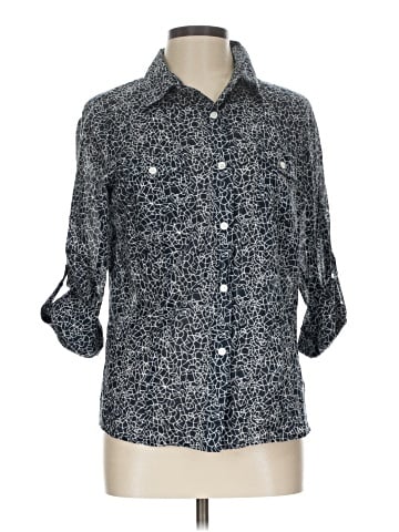 Liz Claiborne 3/4 Sleeve Button-Down Shirt (view 1)