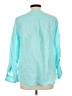 Talbots 100% Linen Teal Long Sleeve Blouse Size L - photo 2