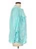 Talbots 100% Linen Teal Long Sleeve Blouse Size L - photo 4