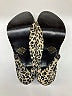 Venus 100% Leather Animal Print Gold Heels Size 7 - photo 5