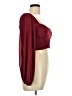Ruby Sees 100% Polyester Burgundy Red 3/4 Sleeve Blouse Size 8 - photo 4