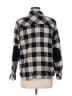 Roots 100% Cotton Checkered-gingham Black Long Sleeve Button-Down Shirt Size M - photo 2