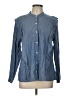 Mud Pie Blue Long Sleeve Button-Down Shirt Size L - photo 1