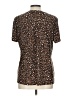 Anne Klein Animal Print Brown Short Sleeve Henley Size L - photo 2