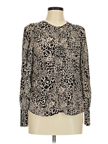 Rebecca Taylor Long Sleeve Silk Top (view 1)