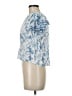 Laura Ashley 100% Rayon Blue Short Sleeve Blouse Size M - photo 5