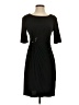 Connected Apparel Solid Black Cocktail Dress Size 4 Petite - photo 1