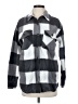 RSQ 100% Polyester Checkered-gingham Gray Fleece Size XS - photo 1