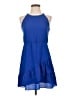 Iz Byer Solid Blue Casual Dress Size 14 - photo 1
