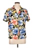 Cathy Daniels Tropical Blue Short Sleeve Button-Down Shirt Size L - photo 1