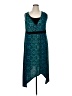 Catherines Paisley Teal Cocktail Dress Size 0X - photo 1
