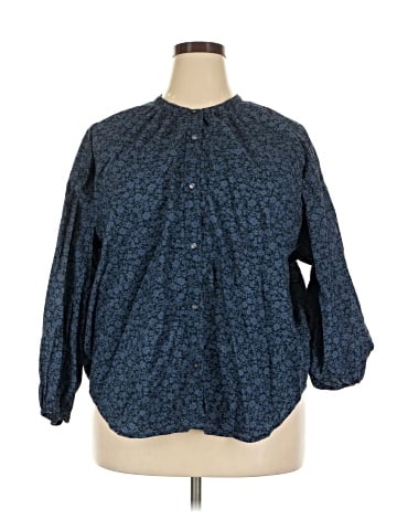Free Assembly 3/4 Sleeve Button-Down Shirt (view 1)
