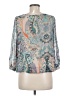 Ezra 100% Polyester Teal 3/4 Sleeve Blouse Size M - photo 2