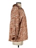 Adrienne 100% Polyester Animal Print Brown Long Sleeve Blouse Size S - photo 4