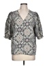 Bobeau 100% Polyester Gray Short Sleeve Blouse Size L - photo 1