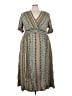 BLOOMCHIC 100% Rayon Print Green Casual Dress Size 22 - 24 - photo 1