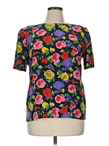 Diane von Furstenberg Short Sleeve Silk Top (view 1)