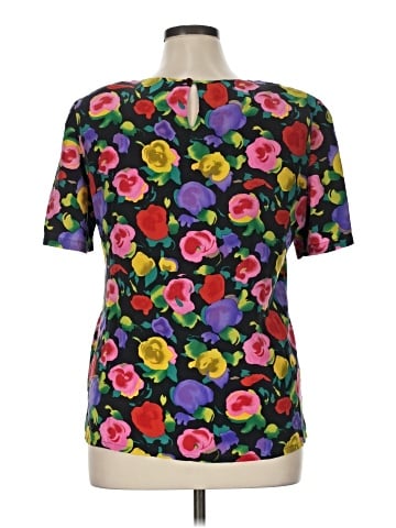 Diane von Furstenberg Short Sleeve Silk Top (view 2)
