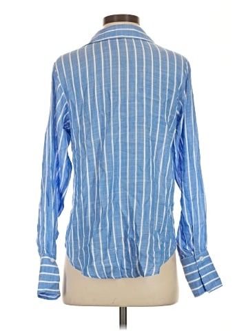 Aqua Long Sleeve Blouse (view 2)