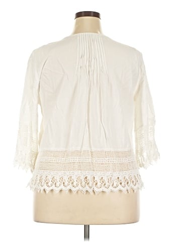 Solitaire 3/4 Sleeve Blouse (view 2)