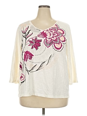 Zenergy by Chico's 3/4 Sleeve T-Shirt (view 1)
