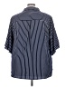 Suzanne Betro 100% Polyester Stripes Blue Short Sleeve Blouse Size 3X - photo 2