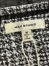 Max Studio Houndstooth Gray Black Coat Size M - photo 3