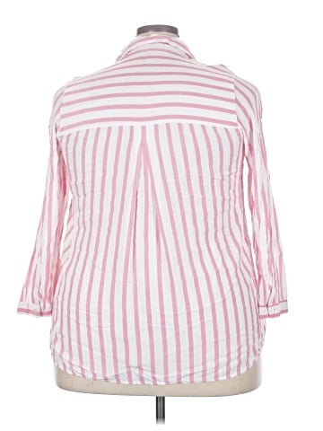 Ellos 3/4 Sleeve Button-Down Shirt (view 2)