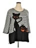 Onque Casuals Gray Black 3/4 Sleeve Top Size 3X - photo 1