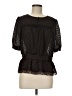BOSTON DESIGN STUDIO 100% Polyester Black Short Sleeve Blouse Size 6 - photo 1