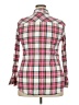 Merona Plaid Pink Long Sleeve Button-Down Shirt Size XXL - photo 2