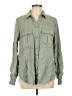 Francesca's 100% Lyocell Green Long Sleeve Button-Down Shirt Size L - photo 1