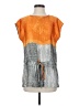 Collective Concepts 100% Polyester Orange Short Sleeve Blouse Size S - photo 1
