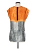 Collective Concepts 100% Polyester Orange Short Sleeve Blouse Size S - photo 2