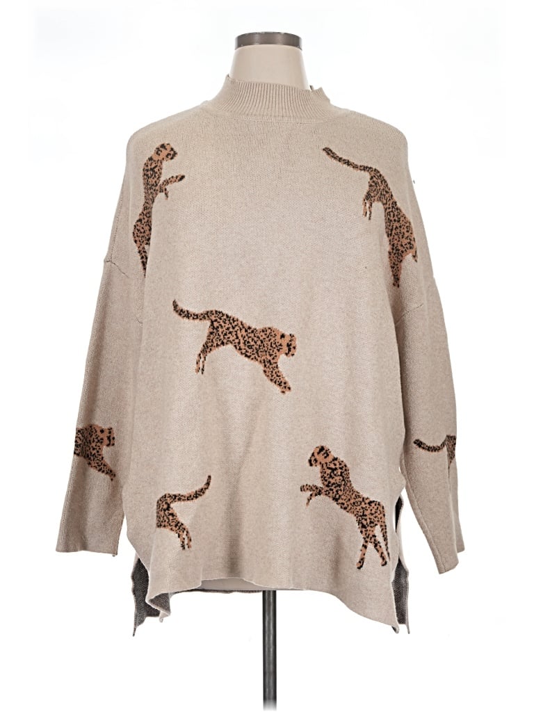Pre-owned Assorted Brands Pullover Sweater In Tan