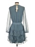 Express 100% Polyester Polka Dots Blue Cocktail Dress Size XS - photo 2