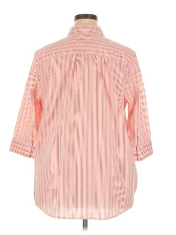 Roaman's 3/4 Sleeve Button-Down Shirt (view 2)