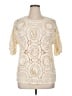 Cato 100% Acrylic Ivory Short Sleeve Top Size XL - photo 1