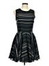 Maison Jules 100% Polyester Stripes Blue Cocktail Dress Size M - photo 1