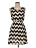 rue21 100% Polyester Chevron-herringbone Black Casual Dress Size M - photo 1