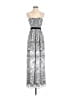 BCBGMAXAZRIA Paisley Silver Casual Dress Size 2 - photo 1
