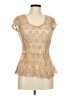 Bellatrix Tan Short Sleeve Top Size M - photo 1