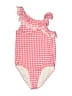 Gymboree Checkered-gingham Pink One Piece Swimsuit Size 10 - photo 1