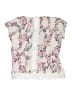 Art Class 100% Rayon Floral Ivory Pink Short Sleeve Blouse Size 14 - 16 - photo 2