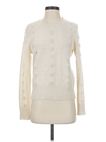 White + Warren Cashmere Pullover Sweater (view 1)